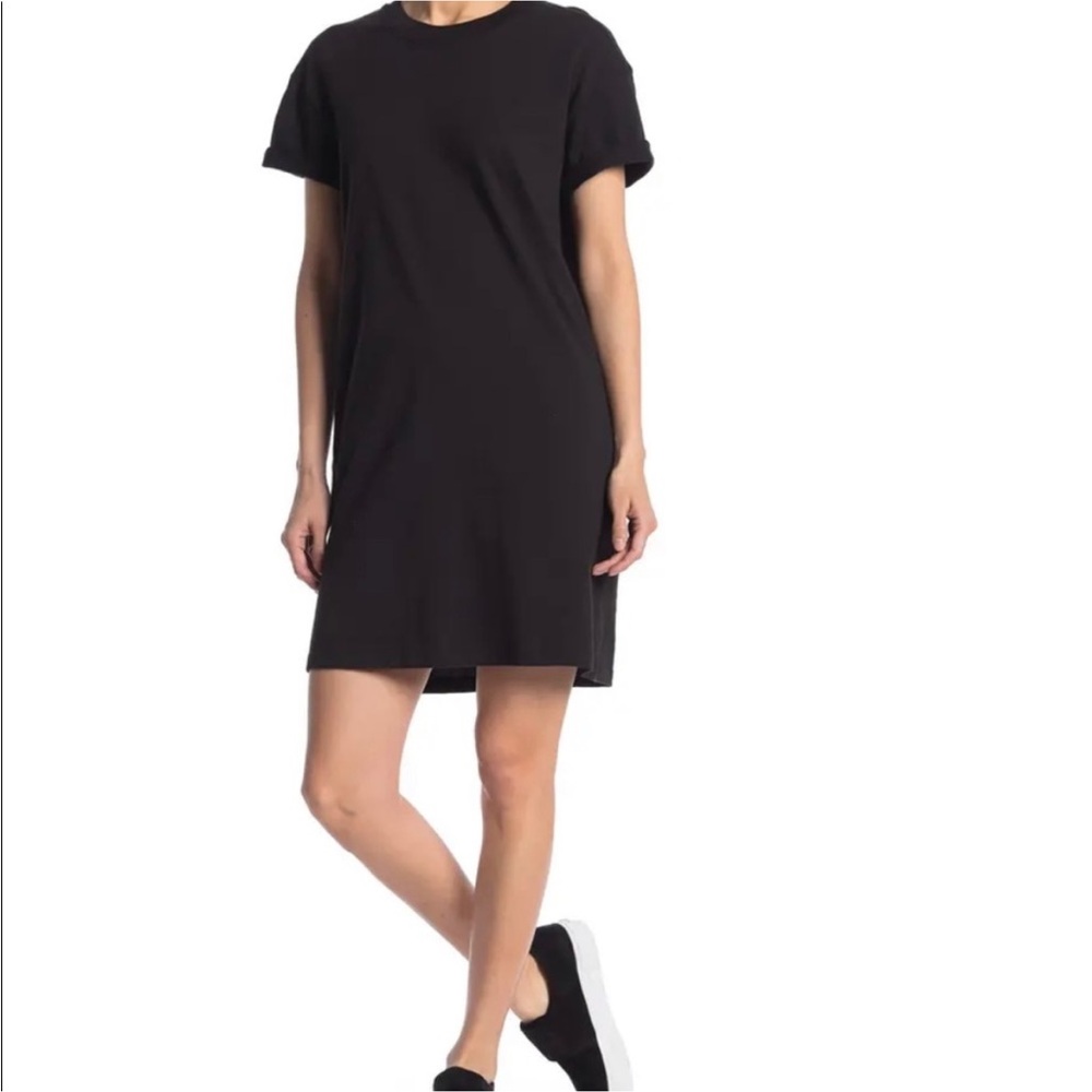 Madewell black short T-shirt dress